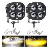 Par Faros De Lupa Led Luz Cinco Color De Auto Moto 32000 Lm