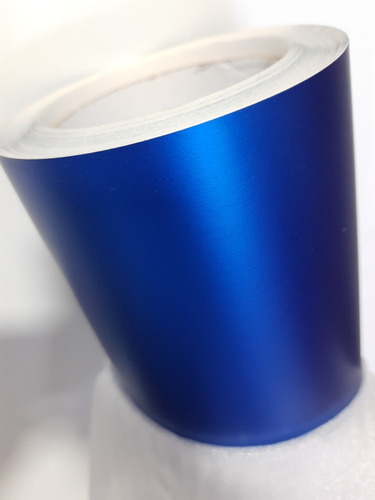 Envelopamento Cromado Cromo Azul Fosco Com 1m X 0,50m