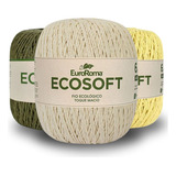 Kit 4 Barbante Euro Roma Ecosoft Fio 6 (8/12) 452m- Cores