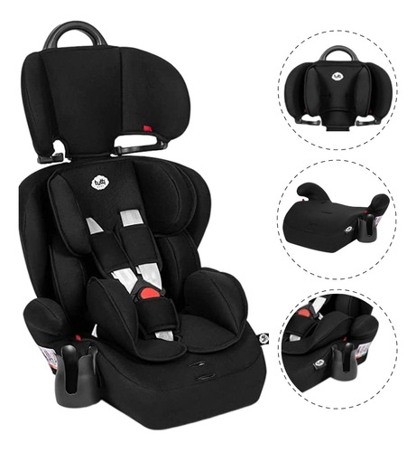 Cadeira, Cadeirinha Preta Para Carro Bebê E Criança!