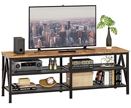 Mueble De Tv Furologee Para Tv De 60-65''-marrón Rústico