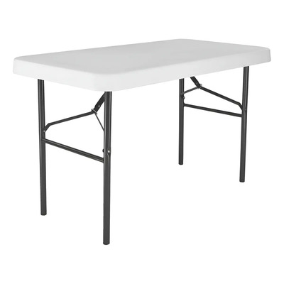 Mesa Plegable Duna Verona 1.2M Plástico Acero Blanca 120x61cm Jardin | Meses sin interés