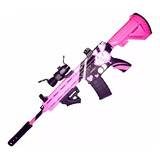 Rifle De Juguete Hidrogel Automático M4 Rosa