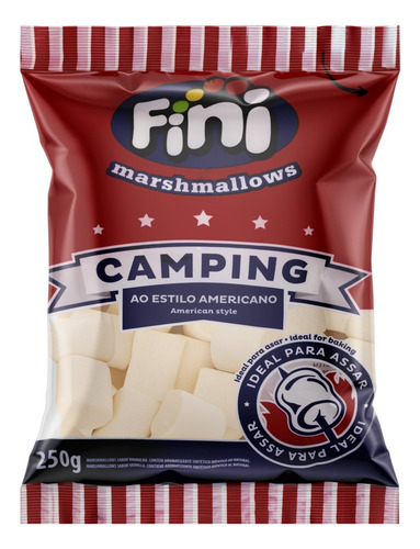 Marshmallow Baunilha Camping Fini Pacote 250g