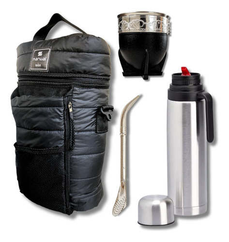 Set Matero Termo Manija Mate Imperial Bombilla Alpaca Bolso