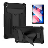 Mica + Funda Para Lenovo Tab P11 Tb-j606 Uso Rudo T Negro