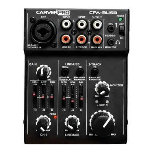 Mini Mixer Carverpro Cpa-3usb - 5v