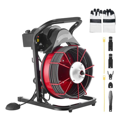 Maquina Limpiadora Drenaje Electrico 75 Ft 3/8in Cable 370w