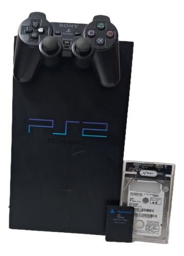 Playstation 2 Fat  Console 1 Controle Memory Card E Hd 250g