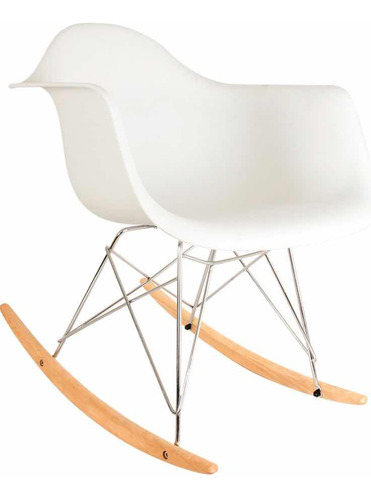 Silla Nordica Mecedora Eames Blanco