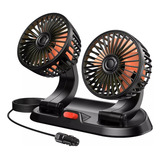 Ventilador Doble Auto Coche Portátil Potente 2 Velocidades