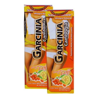 Garcinia Cambogia Con Goji  60 Caps Grasa Papada 2pzas | Envío gratis