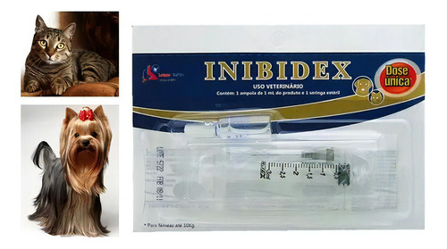 Kit 5 Unidades Inibidex Anticoncepcional Para Cadelas Gatas