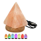 Lampara Sal Rosada Himalaya Piramide Usb Luz Led De Colores