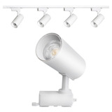 Trilho Eletrificado Branco 1 Metro Com 4 Spots Led 7w Quente