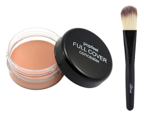 Base De Maquillaje Nude Face Liquid Cover Corrector Y Brocha