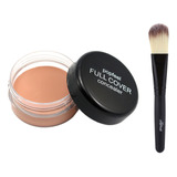 Base De Maquillaje Nude Face Liquid Cover Corrector Y Brocha