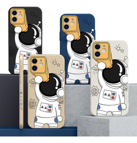 Funda Para iPhone Astronauta + Carcasa Transparente Silicona