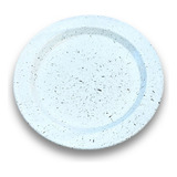 Plato Playo Blanco Enlozado Vitrificado 26cm Jovifel Salpicado