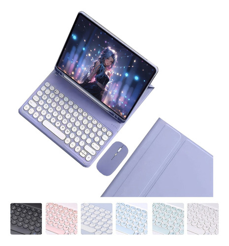 Capa Para iPad Air 5ª Geração (a2588) + Teclado Redond+mouse