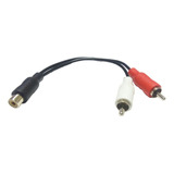 Cable De Audio Jack Rca A 2 Plug Rca 15 Centimetros 