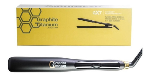 Planchita De Pelo Babylisspro Graphite Titanium 1 1/4'' Bgt183 Negra 110v/220v