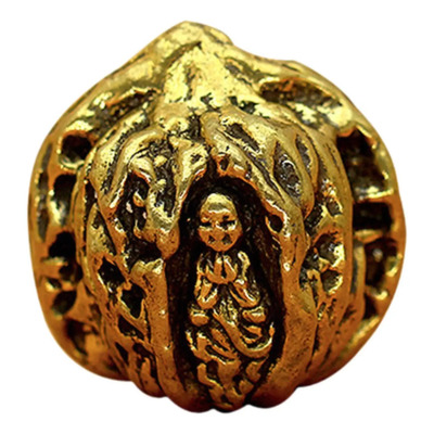 Bola De Ejercicio De Mano China De Latón Con Forma De Buda