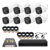 Kit Dahua Cctv 8 Cámaras Bullet 1080p  Disco Duro 3 Tb 