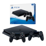Playstation 4 Sony Ps4 Slim 1tb Semi-novo + 2 Controles Originais
