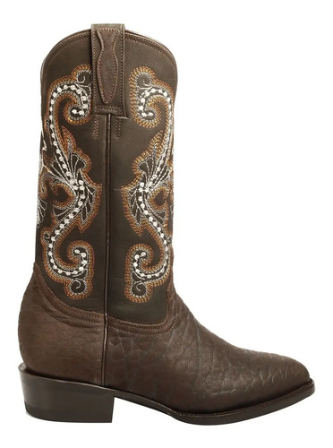 Bota Vaquera Hombre Cuello Toro Cafe Oval John Wesly