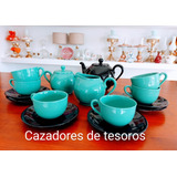 Antiguo Juego De Té  Porcelana Olmos  15 Piezas 