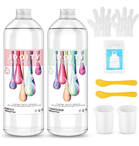 Kits De Resina Epoxi Transparente De 32 Oz De Fundición Y R