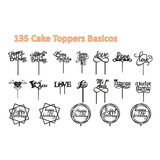 135 Vectores Básicos Para Cake Toppers (corte Por Láser)