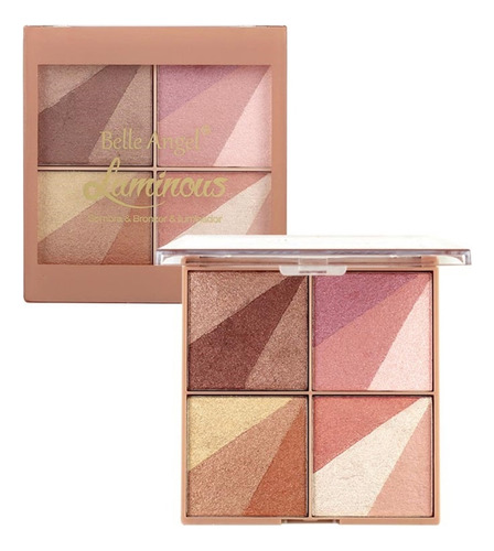 Paleta De Sombra & Bronzer & Iluminador Belle Angel B122