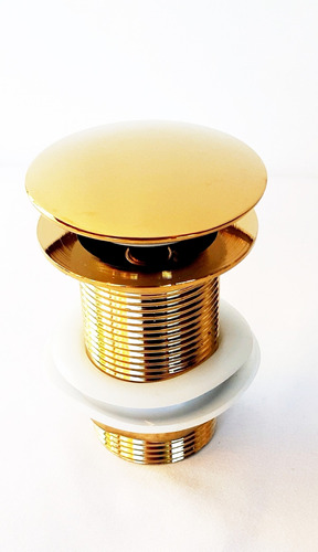 Válvula Click Aço Inox Para Cubas Pias De Lavatório Dourado