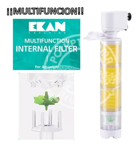 Ekan Filtro Interno Ek-2400f 1500l/h 35w Mecanico Venturi