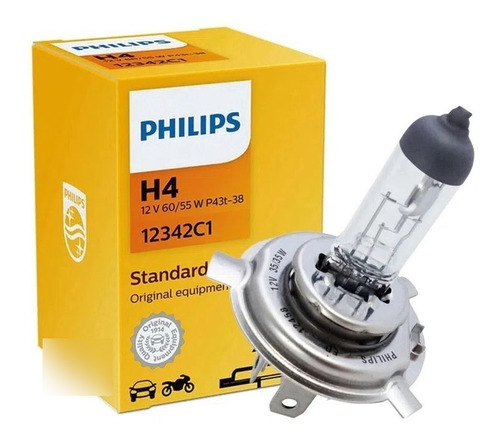 Lampara Philips 12342c1 Luces H4 12v 60/55w