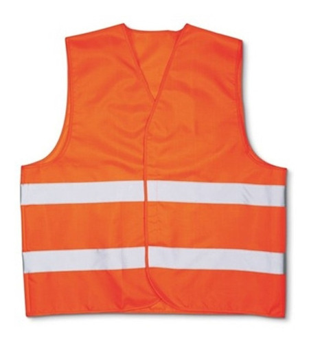 Chaleco Vial Con Reflectivo Poliéster Amarillo Naranja 120gr