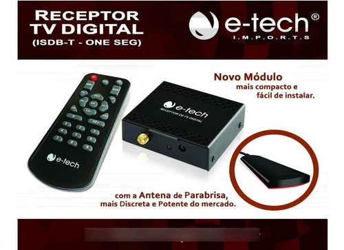 Receptor Antena Tv Digital Para Dvd Automotivo Kit P/ Carro