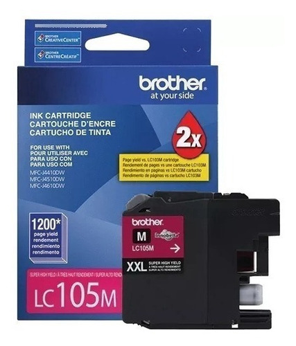 Cartucho Brother Lc105m Lc 105 Lc-105 Xxl Magenta Original