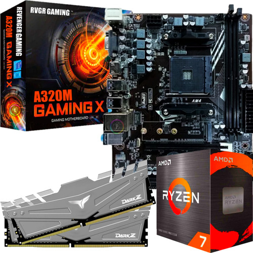 Kit Upgrade Pc Gamer Ddr4 - Ryzen 7 + Placa Mãe + 16gb Ram