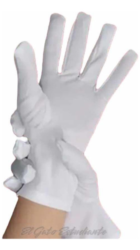 Guantes Blancos Para Desfile Actuación Cosplay Niños Niñas