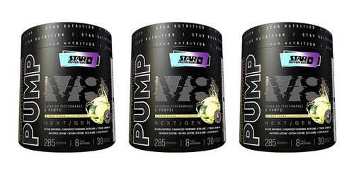 Pre Entreno Pump V8 Next Gen Star Nutrition 285 Gr X 3 Un