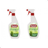 Kit 2 Repelente Spray Pet Natural Citronela Sanol Dog 500ml