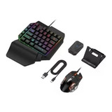 Combo Gamer Para Celular Teclado Mouse Convertidor 4 En 1