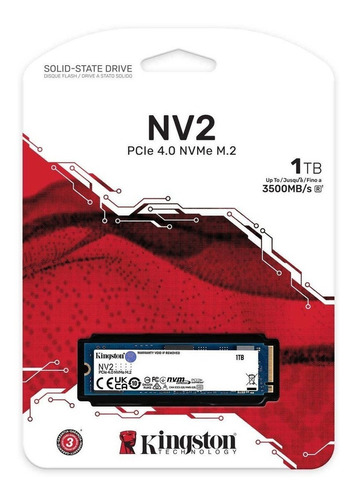 Ssd M.2 Kingston Nv2 1000gb Nvme Pci-e Gen 4.0 3500mb/s Fast X25