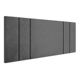 Suporte Painel Suspenso Modelo Luana 1,95 Cama Box Cinza