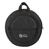 Capa Bag Prato Bateria Soft Case Kit C Sep Até 24 Almofadada Cor Preta