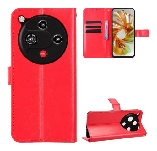 Funda Con Tapa Para Zte Nubia Focus 2 5g Con Ranuras Para Tarjetas, Cierre Magnético, Carcasa De Tpu Suave, Easy Call