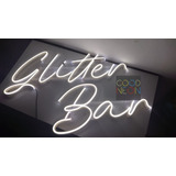 Glitter Bar Cartel Neon Led Personalizado